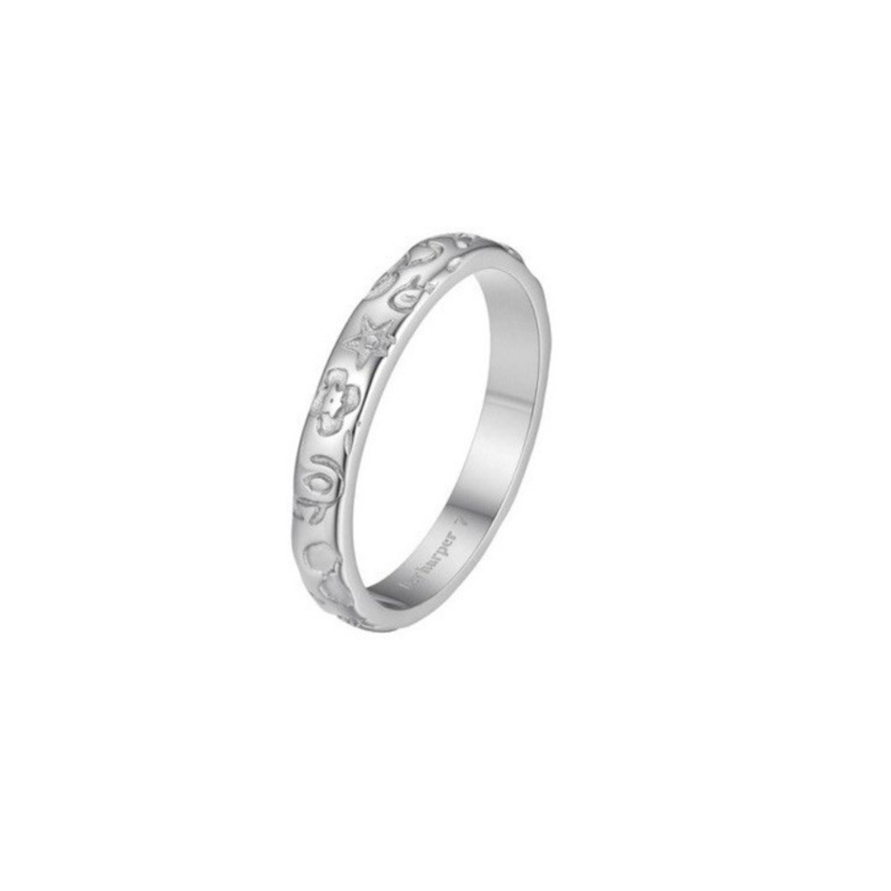 Hey Harper Size 8 SILVER Aurie Ring Set - Picture 3 of 6